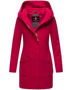 MARIKOO Damen Winter Jacke Mantel Business Trenchcoat Wintermantel Parka XS-XXL MAIKOO (M, Fuchsia) von MARIKOO