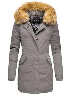 MARIKOO Damen Winter Kurzmantel Karmaa Grau Gr. XS von MARIKOO