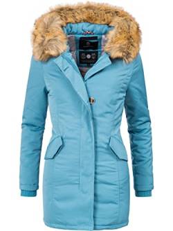 MARIKOO Damen Winter Kurzmantel Karmaa Hellblau Gr. XS von MARIKOO