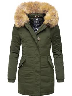 MARIKOO Damen Winter Kurzmantel Karmaa Olive Gr. L von MARIKOO