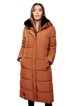 MARIKOO Damen Winter Steppjacke Lang B936 [B936-Relizi-Cinnamon-Gr.L] von MARIKOO