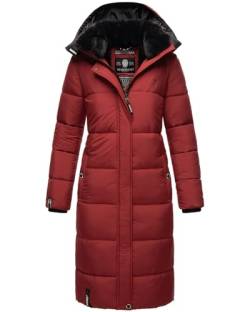 MARIKOO Damen Winter Steppjacke Lang B936 [B936-Relizi-Dark-Red-Gr.L] von MARIKOO