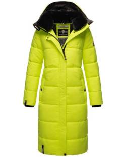 MARIKOO Damen Winter Steppjacke Lang B936 [B936-Relizi-Neon-Green-Gr.L] von MARIKOO