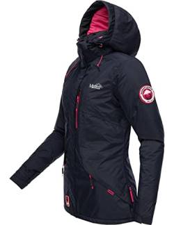 MARIKOO Damen Winterjacke Funktionsjacke Softshell-Jacke mit Abnehmbarer Kapuze Rabeaa Navy Gr. XS von MARIKOO