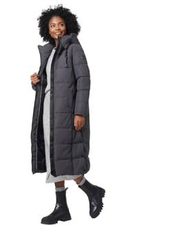 MARIKOO Damen Winterjacke Steppmantel lang gesteppter Mantel Winter Parka Jacke warm B985 [B985-Nadeshik-Anthrazit-Gr.XS] von MARIKOO