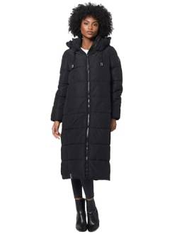 MARIKOO Damen Winterjacke Steppmantel lang gesteppter Mantel Winter Parka Jacke warm B985 [B985-Nadeshik-Schwarz-Gr.S] von MARIKOO