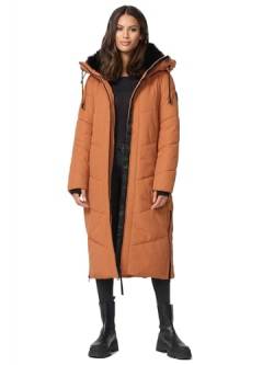 MARIKOO Damen Winterjacke Wintermantel Parka lange Winter Stepp Jacke B979 [B979-Nadar-Cinnamon-Gr.S] von MARIKOO