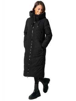 MARIKOO Damen Winterjacke Wintermantel Parka lange Winter Stepp Jacke B979 [B979-Nadar-Schwarz-Gr.L] von MARIKOO