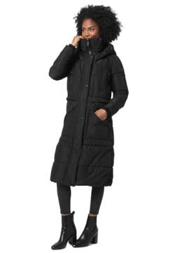 MARIKOO Damen Winterjacke lange Stepp Winter Jacke warm gesteppt B948 [B948-Ayum-Schwarz-Gr.XXL] von MARIKOO