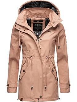 MARIKOO Damen leichte Übergangsjacke Baumwoll-Parka mit Kapuze Nyokoo Light Rose Gr. S von MARIKOO