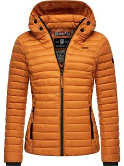 MARIKOO Damen leichte Übergangsjacke Steppjacke mit Kapuze Samtpfote Rusty Cinnamon Gr. XS von MARIKOO