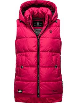 MARIKOO Damen warme Winter Steppwese mit Kapuze Zarinaa Fuchsia Gr. S von MARIKOO