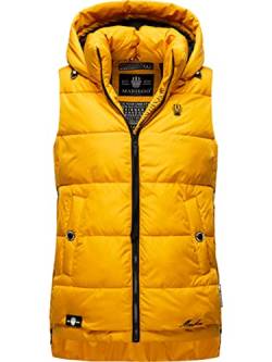 MARIKOO Damen warme Winter Steppwese mit Kapuze Zarinaa Yellow Gr. M von MARIKOO