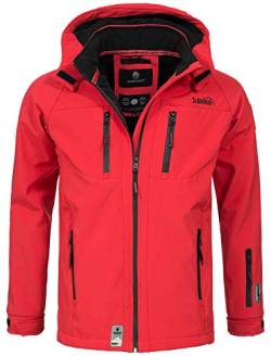 MARIKOO Herren Softshell Funktions Outdoor Ski Regen Winter Jacke Sport B630 [B630-Noa-Rot-Gr.S] von MARIKOO