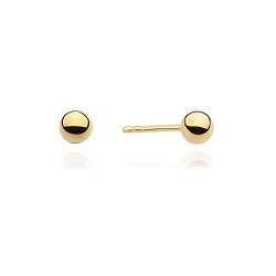 Ohrringe Damen Gelbgold 14k 585 Ohrstecker Kugel ø 3 mm Ohrringe in Kugelform | Geschenk für eine Frau (3 mm) von MARKO