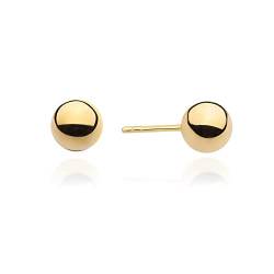Ohrringe Damen Gelbgold 14k 585 Ohrstecker Kugel ø 6 mm Ohrringe in Kugelform | Geschenk für eine Frau (6 mm) von MARKO