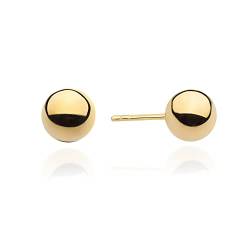Ohrringe Damen Gelbgold 14k 585 Ohrstecker Kugel ø 8 mm Ohrringe in Kugelform | Geschenk für eine Frau (8 mm) von MARKO