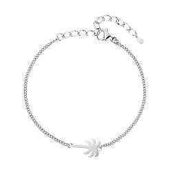 Armband für damen in Form einer Palme. Vergoldeter / versilbert Chirurgenstahl damen Armband ideal für Valentinstag und Muttertag Geschenk, Geburtstag... Schmuck damen armbänder (Versilberung) von MARLION JEWELS