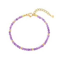 Armband für damen mit goldenen und lila/rosa Schwänzen. Vergoldeter / versilbert Chirurgenstahl damen Armband ideal für Valentinstag und Muttertag Geschenk, Geburtstag... Schmuck damen armbänder von MARLION JEWELS