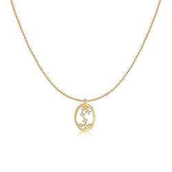 MARLION JEWELS Kette für damen in silber 925 mit Tierkreiszeichen, verziert mit Zirkonias. Silberkette für damen ideal als Geschenk. Halskette für damen. Schmuck Damen (Skorpion, Vergoldung) von MARLION JEWELS