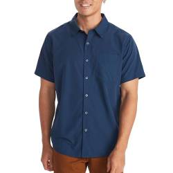 MARMOT Herren Aerobora Kurzarm-Shirt Hemd mit Button-Down-Kragen, Arctic Navy, Medium von MARMOT