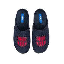 MARPEN SLIPPERS, Offizielle FC Barcelona Fußball Gesteppte Winter Hausschuhe Unisex für Herren oder Damen, Blau Offene, Größe 44-45 von MARPEN SLIPPERS