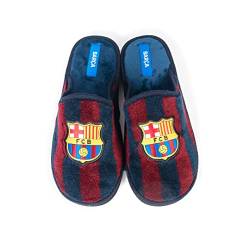 MARPEN SLIPPERS, Offizielle FC Barcelona Fußball Winter Hausschuhe mit flexibler Sohle Unisex für Herren oder Damen, Blaugrana Offene, Größe 45 von MARPEN SLIPPERS