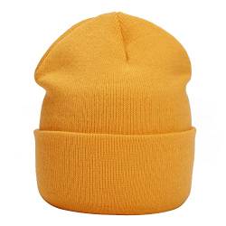 MASADA Damen und Herren Beanie Winter-Mütze - Gelb von MASADA