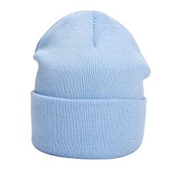 MASADA Damen und Herren Beanie Winter-Mütze - Hellblau von MASADA
