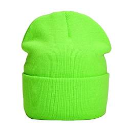 MASADA Damen und Herren Beanie Winter-Mütze - Neongrün von MASADA