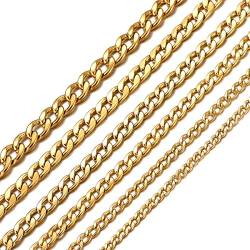 MASADA Herren Edelstahl Halskette von fein bis massiv breit Panzerkette Silber und Gold von MASADA