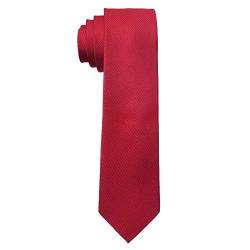 MASADA Herren-Krawatte von Hand gefertigt & sorgfältig verarbeitet 6 cm breit Dunkelrot von MASADA