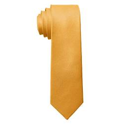 MASADA Herren-Krawatte von Hand gefertigt & sorgfältig verarbeitet 6 cm breit Ockergelb von MASADA