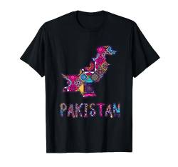 Pakistanische Karte gefüllt mit pakistanischem LKW-Kunstmuster T-Shirt von MASH MOSH