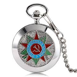MASKIS Taschenuhr Top Luxus Mechanische Sowjetrussland Emblem Kommunistische Partei Abzeichen Taschenuhr UDSSR Sowjetische Abzeichen Sichelhammer Design Uhr von MASKIS