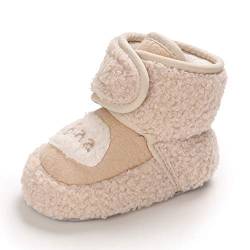 MASOCIO Baby Mädchen Junge Schuhe Winter Boots Winterschuhe Winterstiefel Babyschuhe 19 Khaki 6-12 Monate von MASOCIO