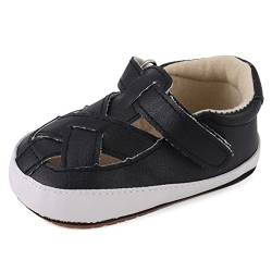 MASOCIO Baby Sandalen Junge Baby Schuhe Sommer Babyschuhe Jungen Sommerschuhe Größe 20 Sandals 12-18 Monate Schwarz von MASOCIO