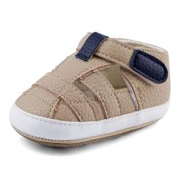 MASOCIO Baby Sandalen Junge Baby Schuhe Sommer Babyschuhe Sommerschuhe 9 Größe 19 Sandals 6-12 Monate Braun von MASOCIO