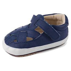 MASOCIO Baby Sandalen Junge Mädchen Baby Schuhe Sommer Babyschuhe Jungen Sommerschuhe 9 Größe 19 Sandals 6-12 Monate Navy Blau von MASOCIO