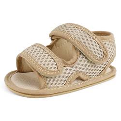 MASOCIO Baby Sandalen Junge Mädchen Baby Sommer Schuhe Babyschuhe Jungen Sommerschuhe 0 Größe 18 Sandals 3-6 Monate Beige von MASOCIO