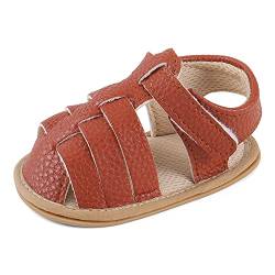 MASOCIO Baby Sandalen Junge Mädchen Baby Sommer Schuhe Babyschuhe Sommerschuhe 0 Größe 18 Sandals 3-6 Monate Braun von MASOCIO