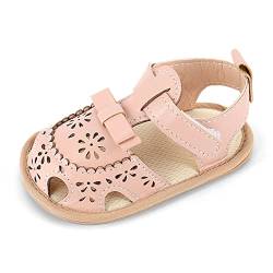 MASOCIO Baby Sandalen Mädchen Baby Sommer Schuhe Babyschuhe Sommerschuhe 0 Größe 18 Sandals 3-6 Monate Rosa 1 von MASOCIO