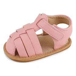 MASOCIO Baby Sandalen Mädchen Baby Sommer Schuhe Babyschuhe Sommerschuhe 0 Größe 18 Sandals 3-6 Monate Rosa von MASOCIO