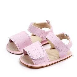 MASOCIO Baby Sandalen Mädchen Baby Sommer Schuhe Babyschuhe Sommerschuhe 9 Größe 19 Sandals 6-12 Monate Rosa von MASOCIO