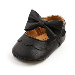 MASOCIO Baby Schuhe Mädchen Babyschuhe Lauflernschuhe Ballerinas Kleinkind Shoes Größe 19 6-12 Monate Schwarz von MASOCIO