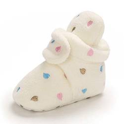 MASOCIO Baby Winterschuhe Mädchen Babyschuhe Winter Baby Boots Hausschuhe Stiefel Winterstiefel Schuhe Weiß Größe 18 0-6 Monate von MASOCIO