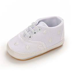 MASOCIO Babyschuhe Junge Mädchen Lauflernschuhe Sneaker Baby Schuhe Anti-Rutsch Größe 19 6-12 Monate Weiß 1 von MASOCIO