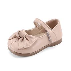 MASOCIO Ballerinas Mädchen Kinderschuhe Kleinkind Kinder Schuhe Mary Jane Prinzessin Kommunionschuhe Kommunion Balerinaschuhe Rosa Größe 22 EU von MASOCIO