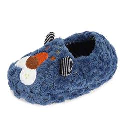 MASOCIO Hausschuhe Kinder Junge Winter Kinderhausschuhe Hüttenschuhe Plüsch Puschen Pantoffeln Slippers Löwe Größe 27 28 von MASOCIO