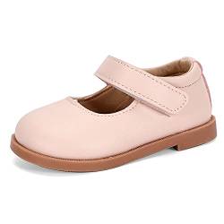 MASOCIO Kinderschuhe Mädchen Kleinkind Kinder Schuhe Kindergartenschuhe Ballerinas Kindergarten Prinzessinen Mary Jane rutschfest Rosa Größe 28 EU von MASOCIO